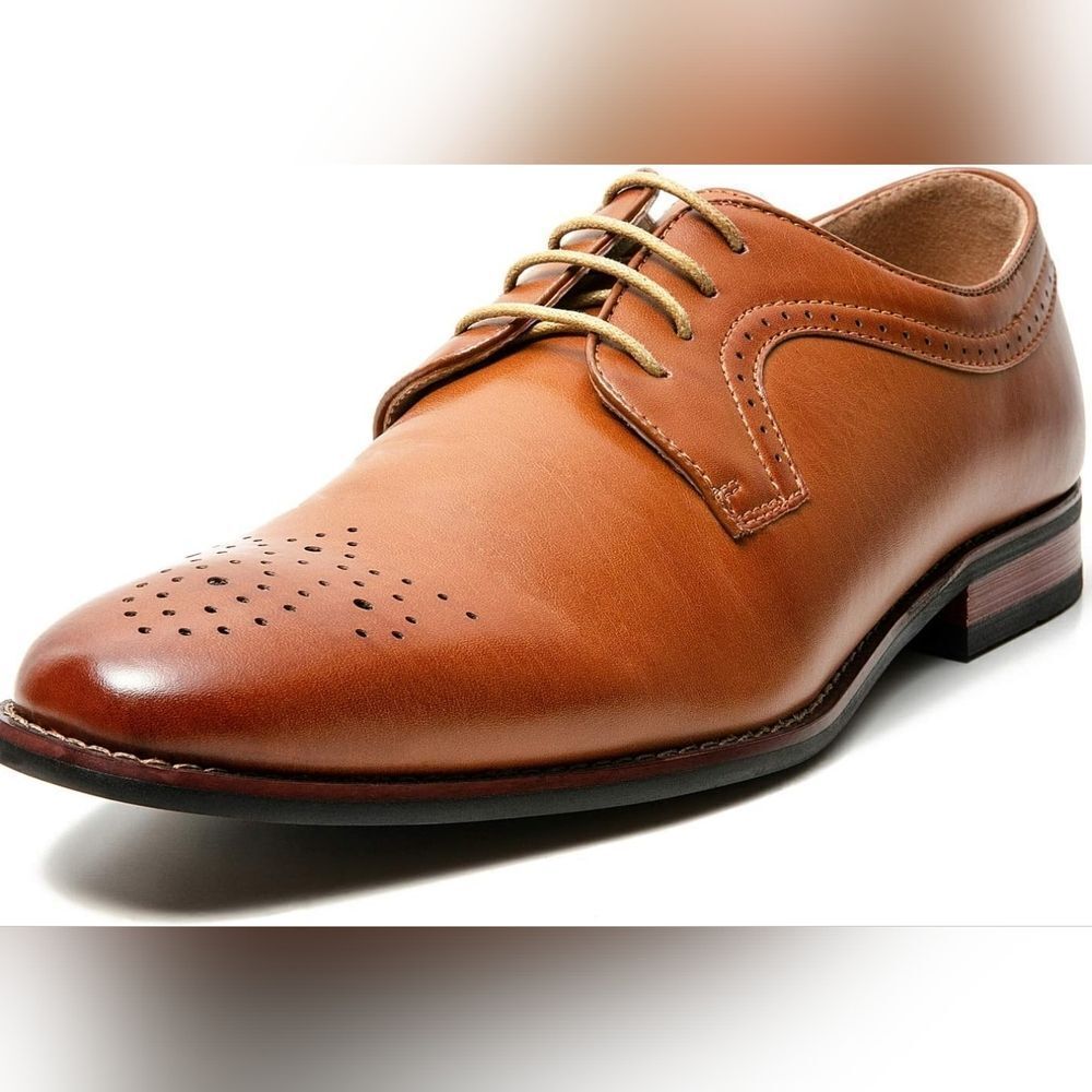 (S-4470) Zriang Mens Classic Brogue Dress Shoes Leather Lined Oxfords Sz 7